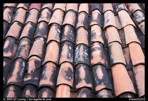 Detail of red tiled roof, Puerto Vallarta, Jalisco. Jalisco, Mexico