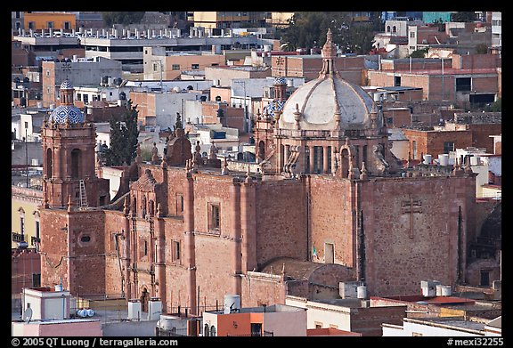 Temple de Santo Domingo seen from above. Zacatecas, Mexico (color)