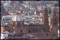 Catheral and rooftops. Zacatecas, Mexico (color)