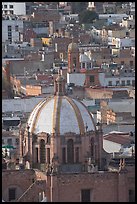 Dome of the Cathedral and rooftops. Zacatecas, Mexico ( color)