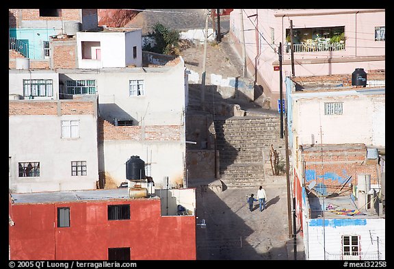 Cajaon de Garcia Rojas seen from above. Zacatecas, Mexico (color)