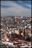 View of the cathedral and town. Zacatecas, Mexico