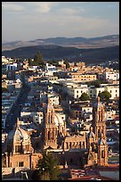 Cathedral and town, late afternoon. Zacatecas, Mexico