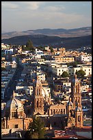 Cathedral and town, late afternoon. Zacatecas, Mexico ( color)