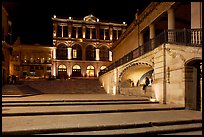 Goitia Square and Teatro Calderon at night. Zacatecas, Mexico (color)