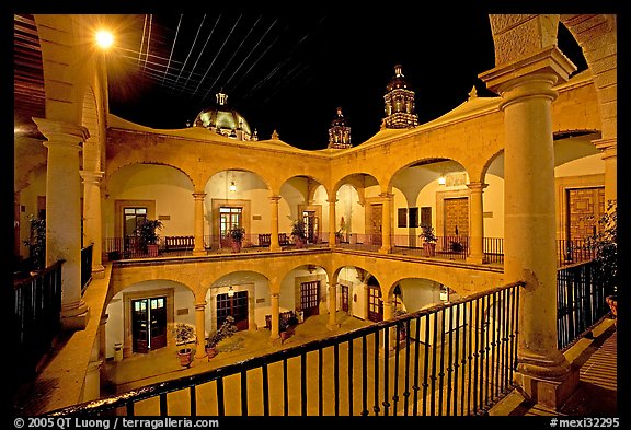 Inside courtyard of the Palacio de Gobernio. Zacatecas, Mexico