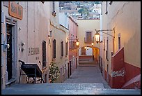 Passageway at dawn. Zacatecas, Mexico