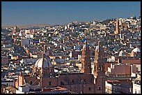 Panoramic view of Cathedral and town, morning. Zacatecas, Mexico ( color)