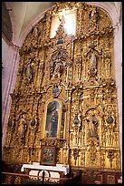 Guilded altar in Church Santo Domingo. Zacatecas, Mexico (color)