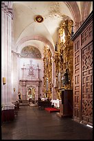 Side aisle of Church Santo Domingo. Zacatecas, Mexico (color)