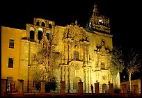 Templo de la Compania de Jesus at night. Guanajuato, Mexico