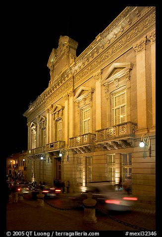 Palacio Legislativo de la Paz at night. Guanajuato, Mexico (color)