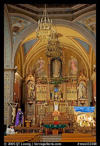 Decorated church altar. Guanajuato, Mexico (color)