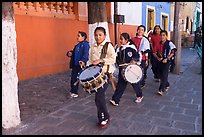 Children with drums. Guanajuato, Mexico (color)