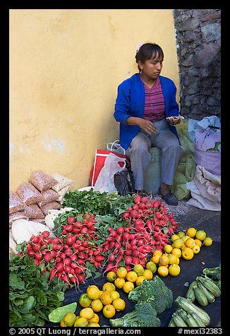 Vegetable street vendor. Guanajuato, Mexico (color)