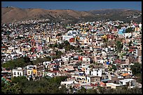 Panoramic view of the city, mid-day. Guanajuato, Mexico