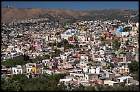 Panoramic view of the city, mid-day. Guanajuato, Mexico (color)