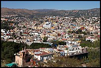 Panoramic view of the city, mid-day. Guanajuato, Mexico