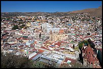 Historic city center with Church of San Diego, Basilic and  University. Guanajuato, Mexico