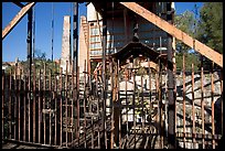 Fence around the main shaft of La Valenciana mine. Guanajuato, Mexico (color)