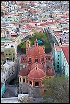 Church of San Diego and Jardin de la Union. Guanajuato, Mexico (color)
