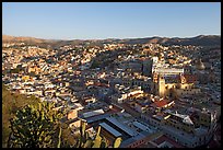 Panoramic view of the historic town center, early morning. Guanajuato, Mexico (color)