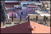 Roof of Teatro Juarez with statues. Guanajuato, Mexico (color)