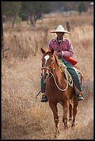 Man riding a horse. Mexico (color)