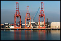 Cranes in port, Ensenada. Baja California, Mexico (color)