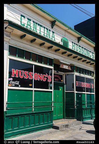 Cantina Hussong, oldest restaurant in the city, Ensenada. Baja California, Mexico (color)