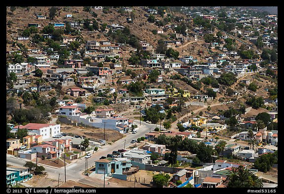 Houses on city outskirts, Ensenada. Baja California, Mexico