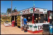 Customers at food stand. Baja California, Mexico (color)