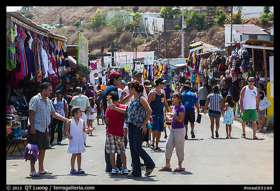 Flee market, La Bufadora. Baja California, Mexico (color)
