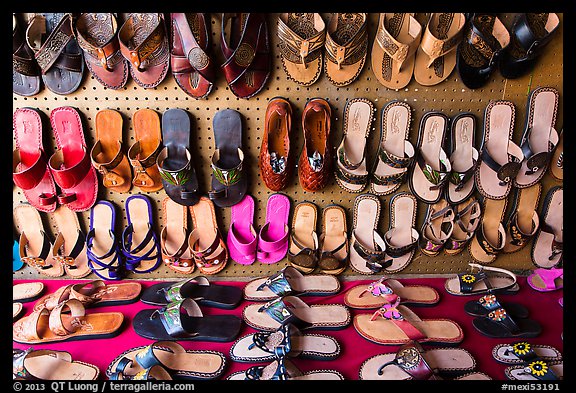 Mexican sandals. Baja California, Mexico (color)