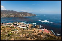 Bay, market, and blowhole visitor center, La Bufadora. Baja California, Mexico (color)