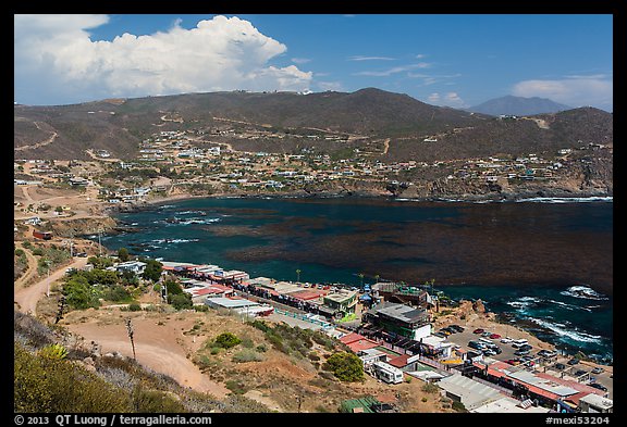 Bay and market. Baja California, Mexico (color)