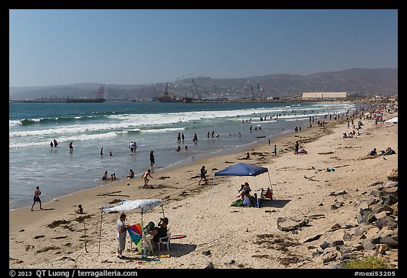 Beach south of harbor. Baja California, Mexico (color)