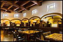 Room with elaborated mosaics and carved beams, Riviera Del Pacifico, Ensenada. Baja California, Mexico ( color)