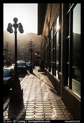 Downtown sidewalk, Ensenada. Baja California, Mexico (color)