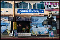 Fish taco restaurant, Ensenada. Baja California, Mexico (color)