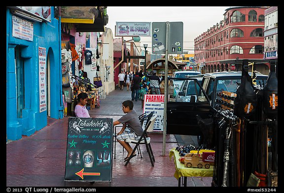 Avenida Lopez Mateos street, Ensenada. Baja California, Mexico