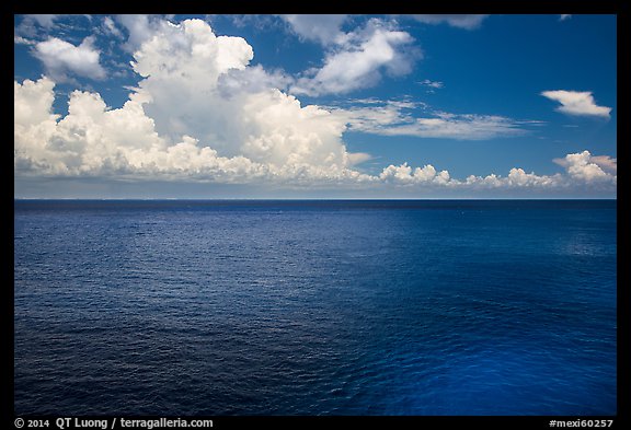 Blue Gulf waters. Cozumel Island, Mexico (color)