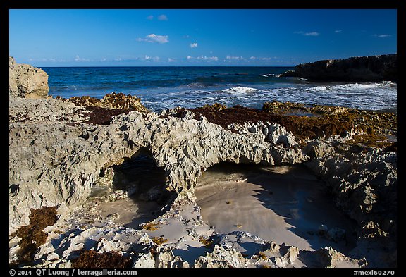 Sea arches, El Mirador. Cozumel Island, Mexico (color)