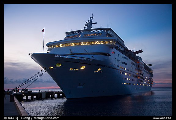 Cruise ship. Cozumel Island, Mexico (color)