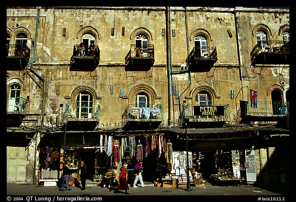 Facade of old townhouse. Jerusalem, Israel (color)
