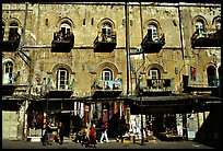 Facade of old townhouse. Jerusalem, Israel ( color)