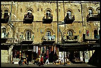 Facade of old townhouse. Jerusalem, Israel