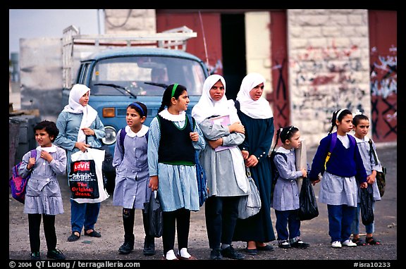 Muslem women and girls, East Jerusalem. Jerusalem, Israel