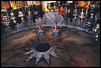 The nativity star in the Church of the Nativity, Bethlehem. West Bank, Occupied Territories (Israel)