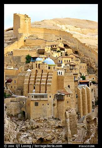 Fortified walls of the Mar Saba Monastery. West Bank, Occupied Territories (Israel) (color)